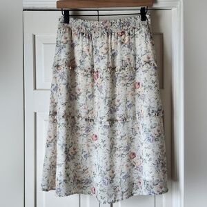 Flowy Floral Women's Midi Skirt
